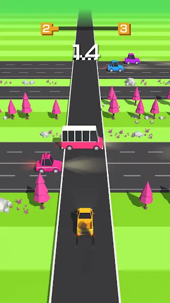 Скачать Traffic Run!: Driving Game — Безлимитные деньги и все машины — скриншот 4