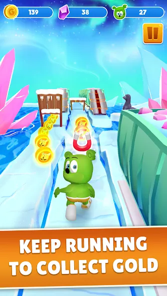 Скачать Gummy Bear Run: Running Games мод — Безлимитные монеты и все скины — скриншот 2