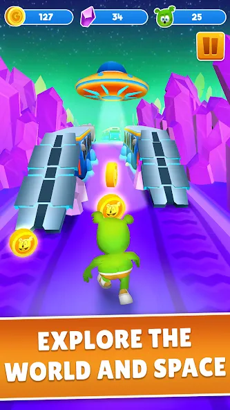 Скачать Gummy Bear Run: Running Games мод — Безлимитные монеты и все скины — скриншот 3