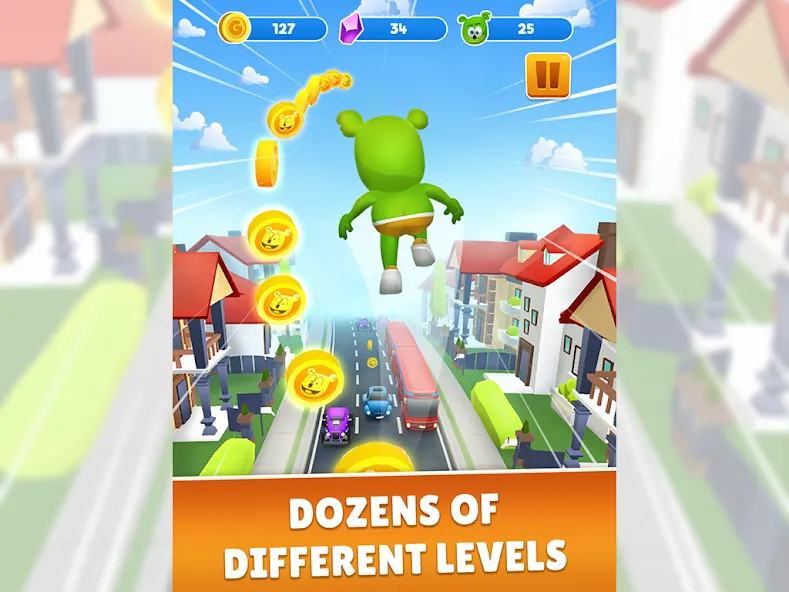 Скачать Gummy Bear Run: Running Games мод — Безлимитные монеты и все скины — скриншот 5