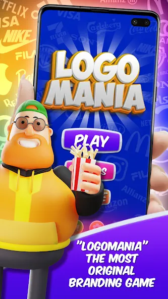 Скачать Logomania - Logo Quiz Original Mod APK — Открыты все логотипы и уровни — скриншот 1 Скачать Logomania - Logo Quiz Original Mod APK — Открыты все логотипы и уровни — скриншот 1