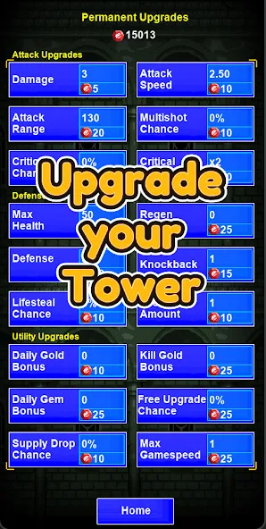Скачать мод Lone Tower Roguelike Defense — Неограниченные ресурсы и усиленная башня — скриншот 2 Скачать мод Lone Tower Roguelike Defense — Неограниченные ресурсы и усиленная башня — скриншот 2