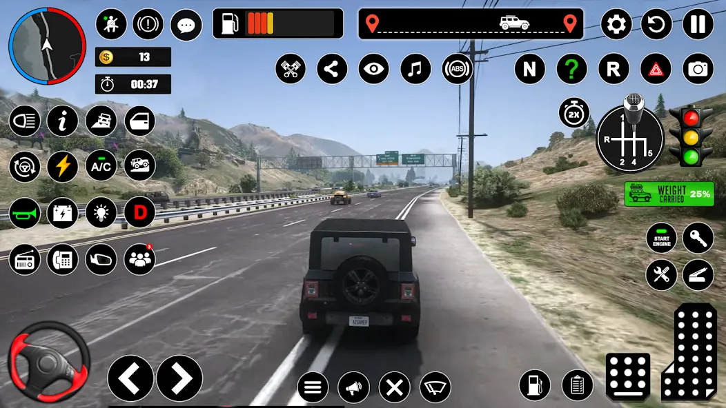 Offroad Jeep Driving & Parking взломанный APK — Безлимитные деньги и топливный запас — скриншот 1 Offroad Jeep Driving & Parking взломанный APK — Безлимитные деньги и топливный запас — скриншот 1