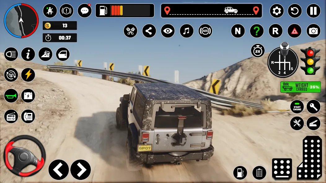 Offroad Jeep Driving & Parking взломанный APK — Безлимитные деньги и топливный запас — скриншот 2 Offroad Jeep Driving & Parking взломанный APK — Безлимитные деньги и топливный запас — скриншот 2