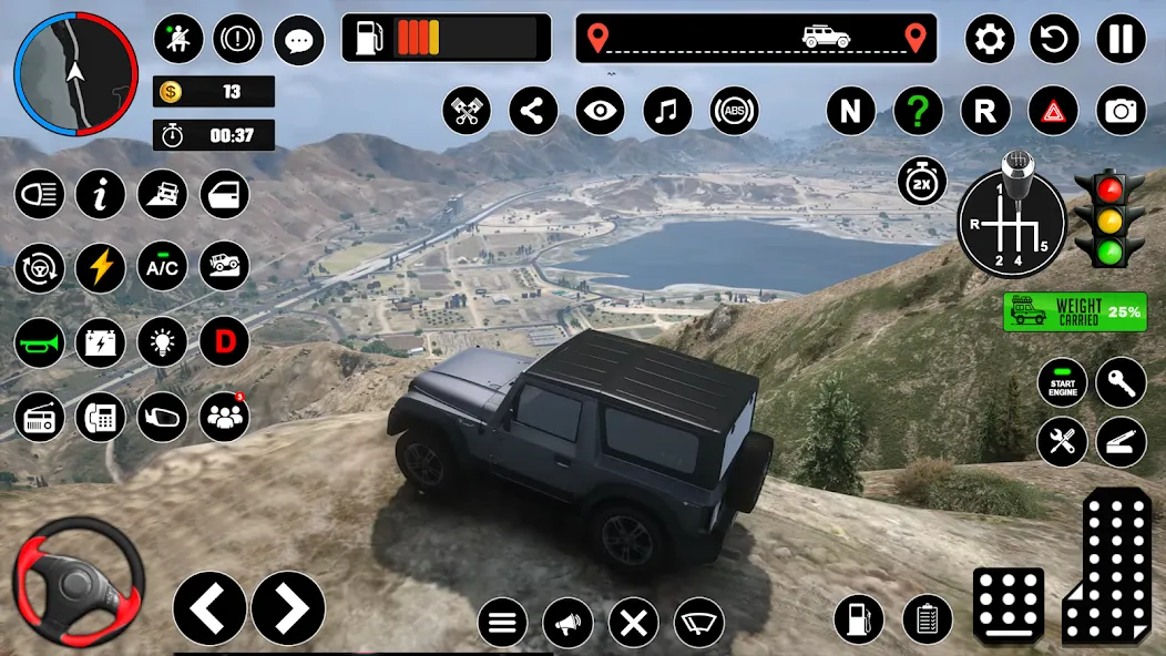 Offroad Jeep Driving & Parking взломанный APK — Безлимитные деньги и топливный запас — скриншот 3 Offroad Jeep Driving & Parking взломанный APK — Безлимитные деньги и топливный запас — скриншот 3