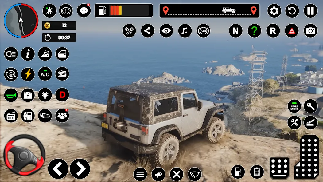 Offroad Jeep Driving & Parking взломанный APK — Безлимитные деньги и топливный запас — скриншот 5 Offroad Jeep Driving & Parking взломанный APK — Безлимитные деньги и топливный запас — скриншот 5