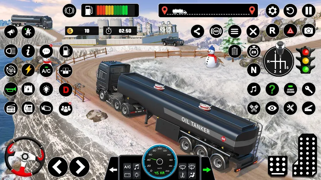 Oil Truck Games: Driving Games — последняя версия с модом (Безлимитные деньги и топливо) — скриншот 2