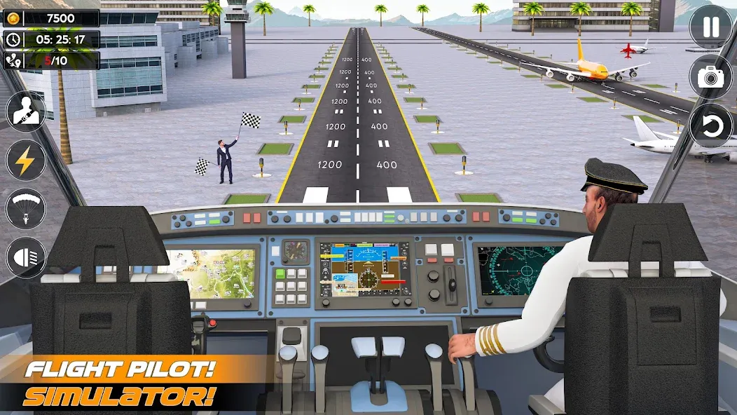 Мод Airplane Flight Simulator 2023 — Безлимитные деньги и топливо, скачать APK — скриншот 2