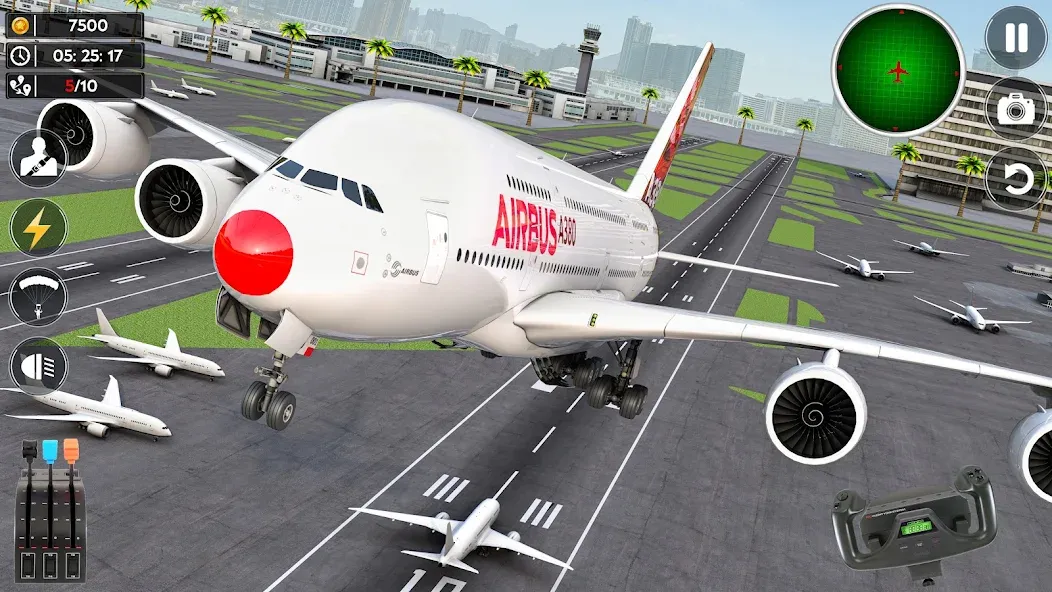 Мод Airplane Flight Simulator 2023 — Безлимитные деньги и топливо, скачать APK — скриншот 5