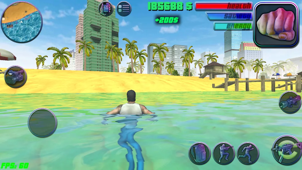 Crazy Miami Online взлом на Андроид — Безлимитные деньги и оружие — скриншот 4