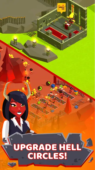 Hell: Idle Evil Tycoon Sim бесплатно на Андроид — мод: Безлимитные деньги и все улучшения — скриншот 2 Hell: Idle Evil Tycoon Sim бесплатно на Андроид — мод: Безлимитные деньги и все улучшения — скриншот 2