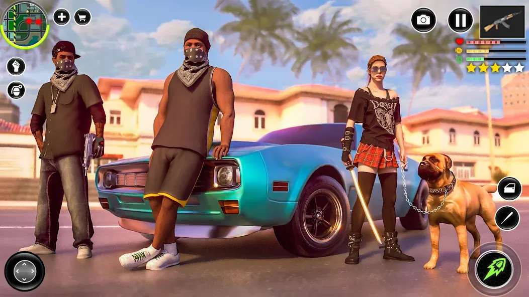 Grand City Thug Crime Games — Безлимитные деньги и оружие, скачать мод APK — скриншот 4 Grand City Thug Crime Games — Безлимитные деньги и оружие, скачать мод APK — скриншот 4