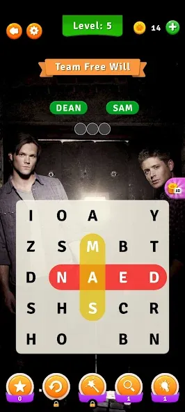 Supernatural Word Search — последняя версия с модом (Безлимитные подсказки и открыты все уровни) — скриншот 3