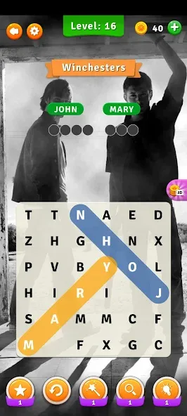 Supernatural Word Search — последняя версия с модом (Безлимитные подсказки и открыты все уровни) — скриншот 4