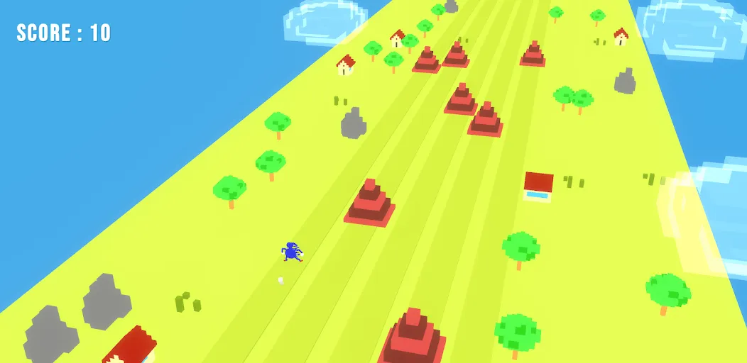 Sanic Run 3D MOD APK скачать на Андроид — Безлимитные монеты и все уровни — скриншот 1