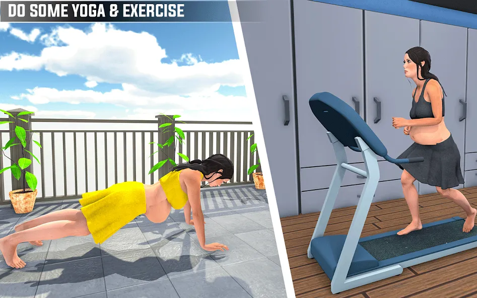 Pregnant Games Mommy Simulator — Безлимитные деньги и все уровни открыты, скачать мод APK — скриншот 2 Pregnant Games Mommy Simulator — Безлимитные деньги и все уровни открыты, скачать мод APK — скриншот 2