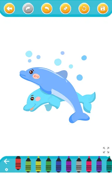 dolphin coloring game (Мод: Без рекламы и открыты все раскраски) — скачать на Андроид — скриншот 1 dolphin coloring game (Мод: Без рекламы и открыты все раскраски) — скачать на Андроид — скриншот 1
