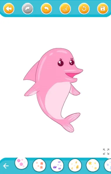 dolphin coloring game (Мод: Без рекламы и открыты все раскраски) — скачать на Андроид — скриншот 2 dolphin coloring game (Мод: Без рекламы и открыты все раскраски) — скачать на Андроид — скриншот 2
