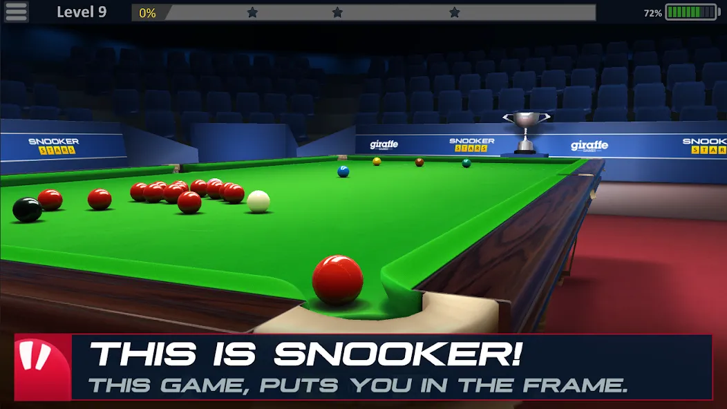 Мод Snooker Stars - 3D Online Spor — Безлимитные деньги и все кии, скачать APK — скриншот 1 Мод Snooker Stars - 3D Online Spor — Безлимитные деньги и все кии, скачать APK — скриншот 1