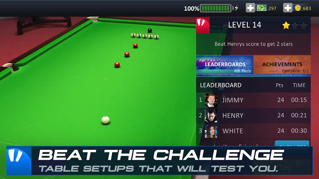 Мод Snooker Stars - 3D Online Spor — Безлимитные деньги и все кии, скачать APK — скриншот 5 Мод Snooker Stars - 3D Online Spor — Безлимитные деньги и все кии, скачать APK — скриншот 5