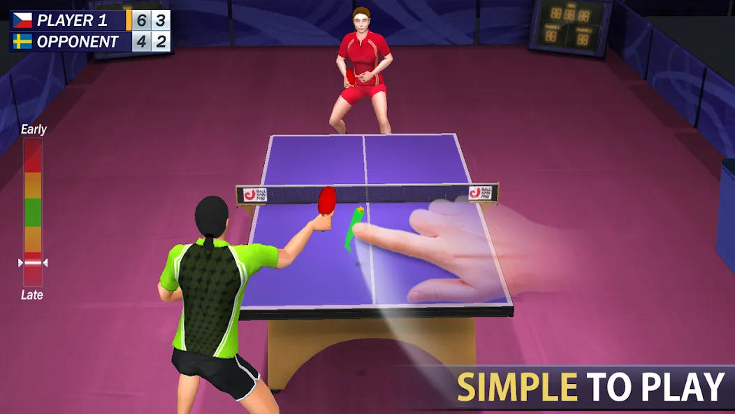 Скачать мод Table Tennis — Безлимитные монеты и все ракетки — скриншот 1