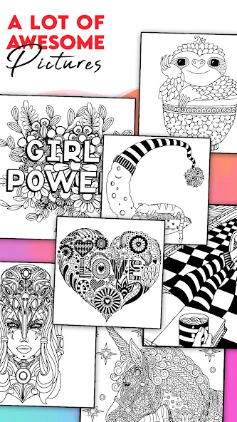 Скачать Coloring for adults offline мод — Все раскраски разблокированы офлайн — скриншот 2 Скачать Coloring for adults offline мод — Все раскраски разблокированы офлайн — скриншот 2
