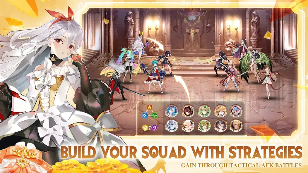 Скачать Girls' Connect: Idle RPG на Андроид с модом — Безлимитные ресурсы и алмазы — скриншот 3