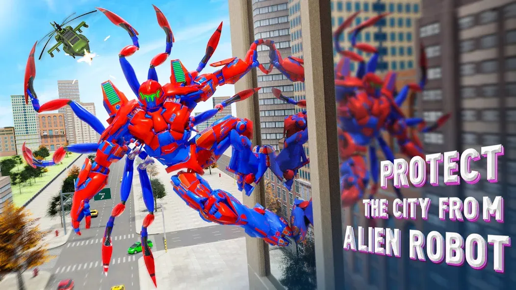 Spider Robot: Robot Car Games MOD APK: Безлимитные деньги и мощный робот — скриншот 3 Spider Robot: Robot Car Games MOD APK: Безлимитные деньги и мощный робот — скриншот 3