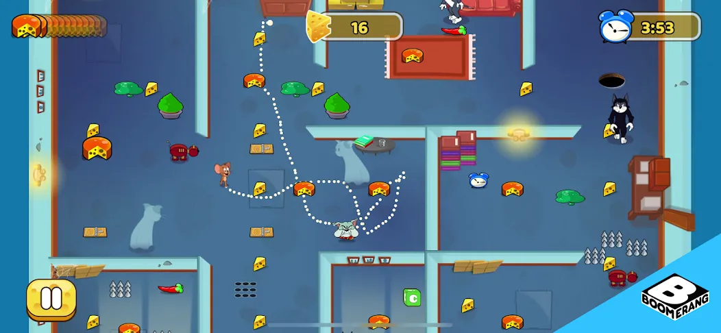 Скачать Tom & Jerry: Mouse Maze мод — Безлимитные жизни и открыты все уровни — скриншот 4