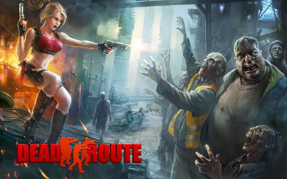 Dead Route: Zombie Apocalypse на телефон — скачать мод: Безлимитные деньги и патроны — скриншот 1