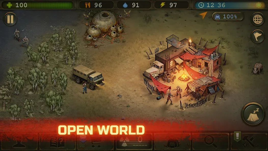 Day R Survival: Last Survivor на телефон — скачать мод: Безлимитные ресурсы и высокая выносливость — скриншот 2 Day R Survival: Last Survivor на телефон — скачать мод: Безлимитные ресурсы и высокая выносливость — скриншот 2