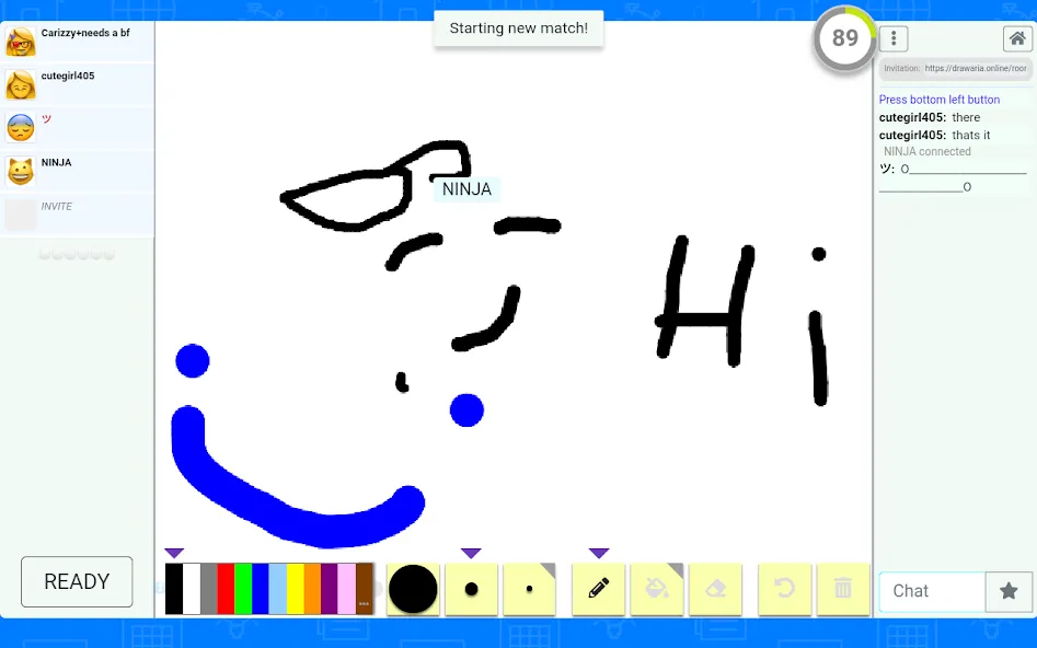 Drawaria.Online - Pictionary / взлом APK — Рисование без ограничений и рекламы — скриншот 5