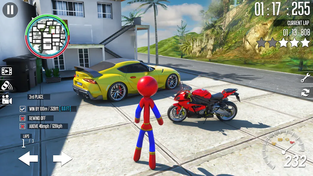 Spider Game-Stickman Rope Hero (Мод: Безлимитные монеты и полёт) — скачать на Андроид — скриншот 1 Spider Game-Stickman Rope Hero (Мод: Безлимитные монеты и полёт) — скачать на Андроид — скриншот 1