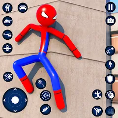 Spider Game-Stickman Rope Hero (Мод: Безлимитные монеты и полёт) — скачать на Андроид