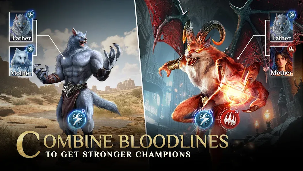 Bloodline: Heroes of Lithas — взломанная версия, Безлимитные ресурсы и мощные герои — скриншот 1