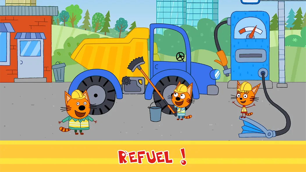 Kid-E-Cats Cars, Build a house — Безлимитные деньги и все машины, скачать мод APK — скриншот 3