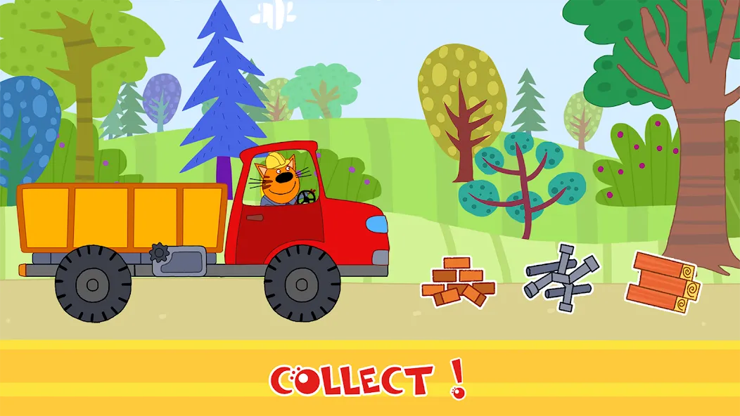 Kid-E-Cats Cars, Build a house — Безлимитные деньги и все машины, скачать мод APK — скриншот 4