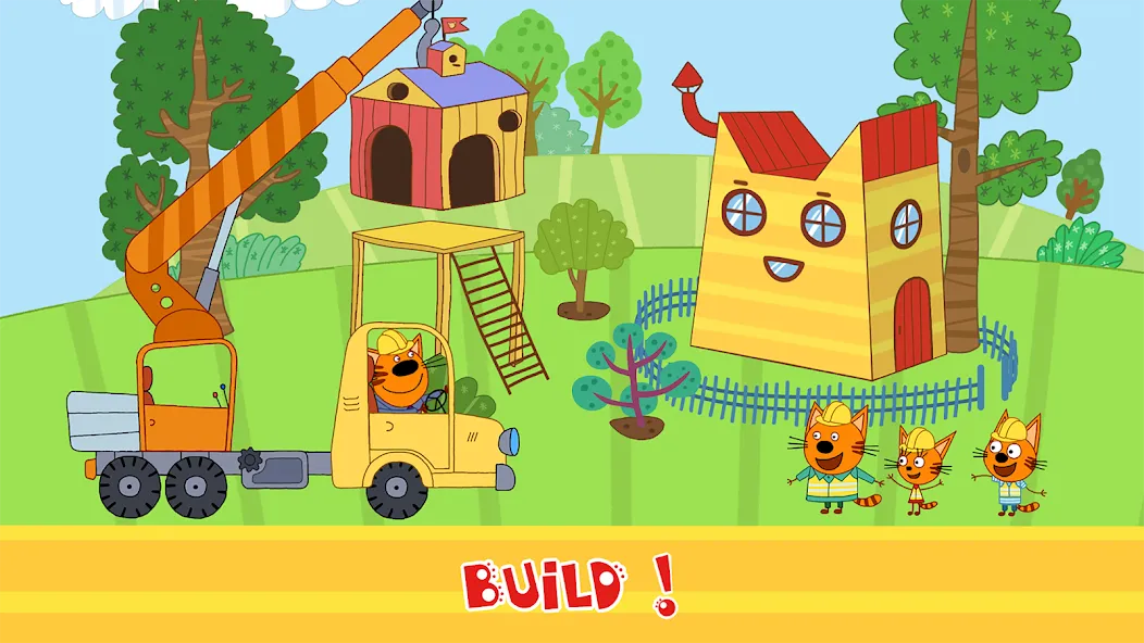 Kid-E-Cats Cars, Build a house — Безлимитные деньги и все машины, скачать мод APK — скриншот 5