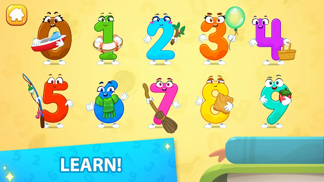 Скачать Numbers for kid Learn to count на Андроид с модом — Разблокированы все задания и режимы — скриншот 2