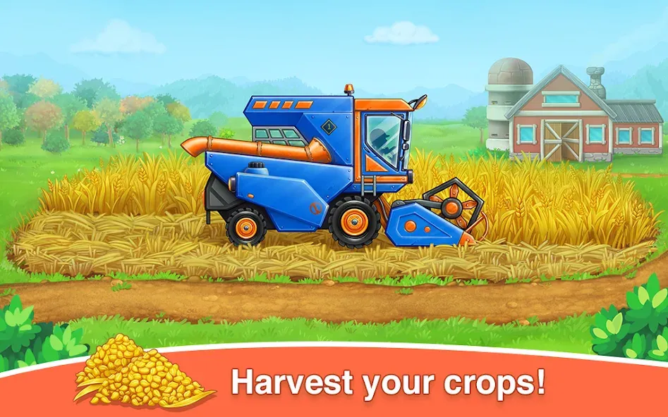 Farm land & Harvest Kids Games на телефон — скачать мод: Без рекламы и все уровни открыты — скриншот 4