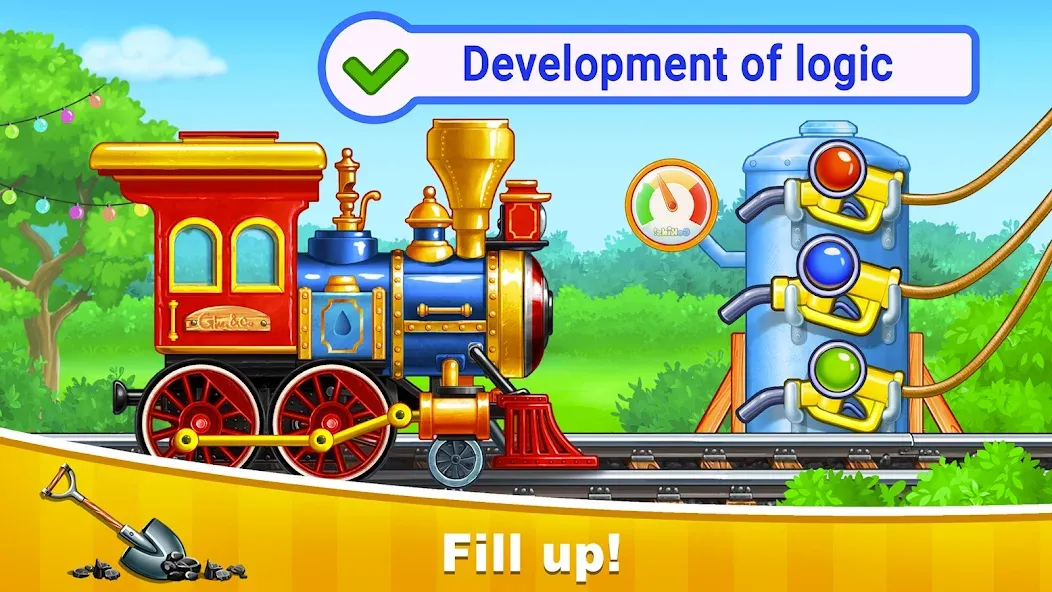 Скачать Train Games for Kids: station на Андроид с модом — Все поезда и станции открыты — скриншот 2