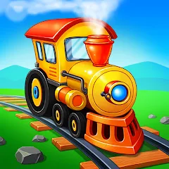 Скачать Train Games for Kids: station на Андроид с модом — Все поезда и станции открыты