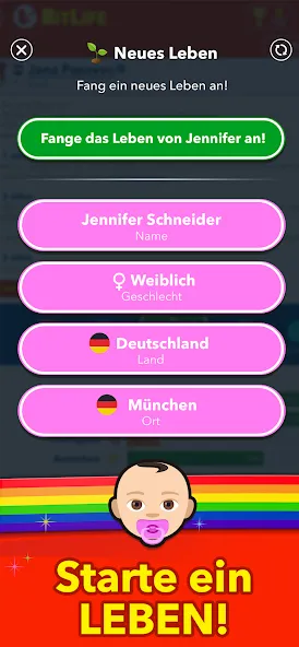 BitLife DE - Lebenssimulation MOD APK скачать на Андроид — Безлимитные деньги и премиум функции — скриншот 1 BitLife DE - Lebenssimulation MOD APK скачать на Андроид — Безлимитные деньги и премиум функции — скриншот 1