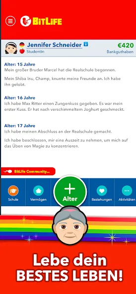 BitLife DE - Lebenssimulation MOD APK скачать на Андроид — Безлимитные деньги и премиум функции — скриншот 4 BitLife DE - Lebenssimulation MOD APK скачать на Андроид — Безлимитные деньги и премиум функции — скриншот 4