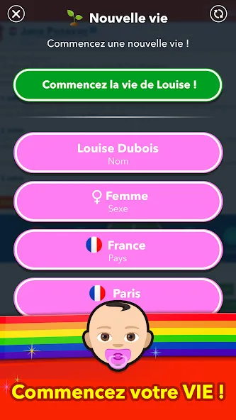 Скачать BitLife Français мод — Безлимитные деньги и премиум функции — скриншот 1