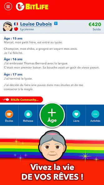 Скачать BitLife Français мод — Безлимитные деньги и премиум функции — скриншот 4