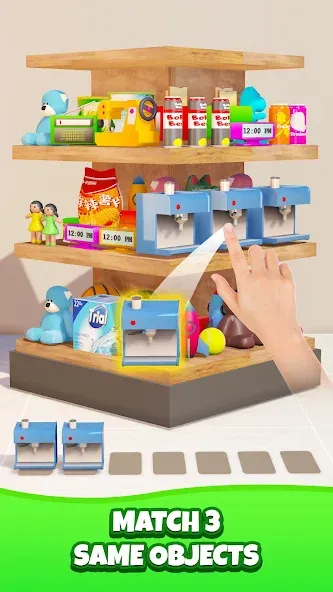 Match Triple Goods 3D на телефон — скачать мод: Без рекламы и подсказок — скриншот 3 Match Triple Goods 3D на телефон — скачать мод: Без рекламы и подсказок — скриншот 3