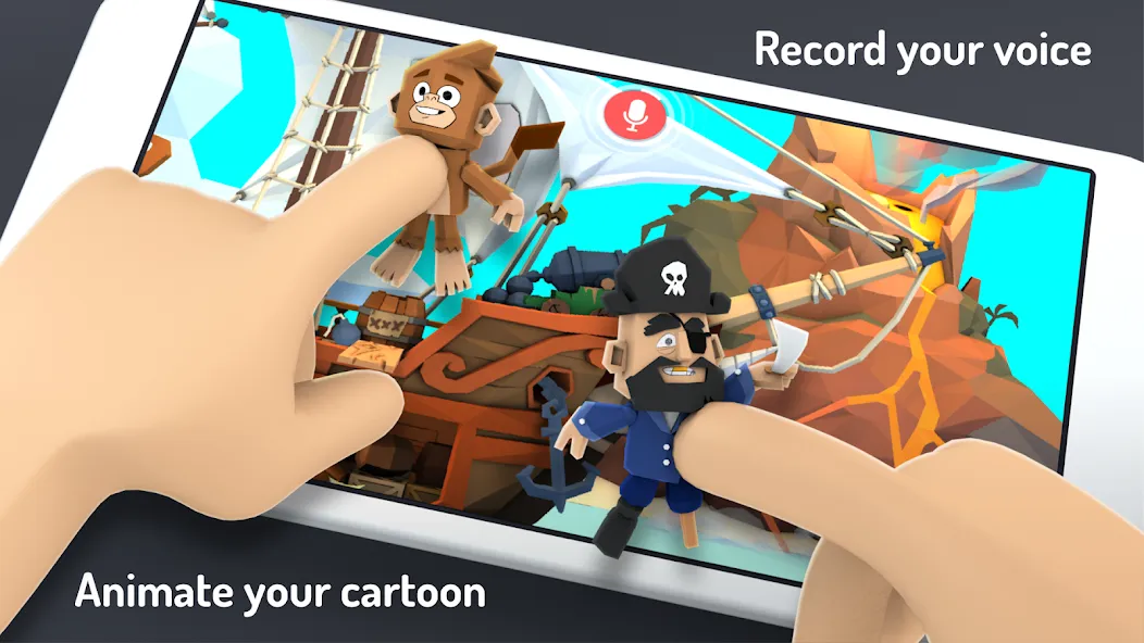 Toontastic 3D взломанный APK — Все персонажи и сцены открыты — скриншот 1