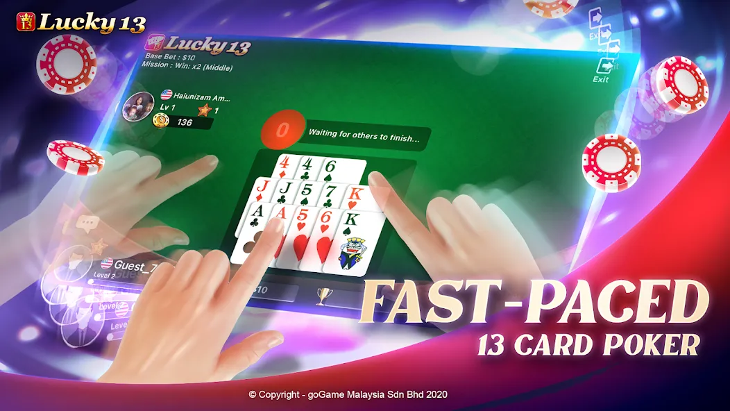 Lucky 13: 13 Poker Puzzle взлом APK — Безлимитные монеты и подсказки — скриншот 4 Lucky 13: 13 Poker Puzzle взлом APK — Безлимитные монеты и подсказки — скриншот 4