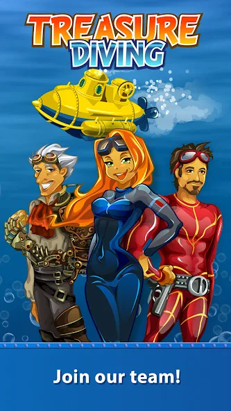 Мод Treasure Diving — Безлимитные сокровища и кислород, скачать APK — скриншот 1 Мод Treasure Diving — Безлимитные сокровища и кислород, скачать APK — скриншот 1